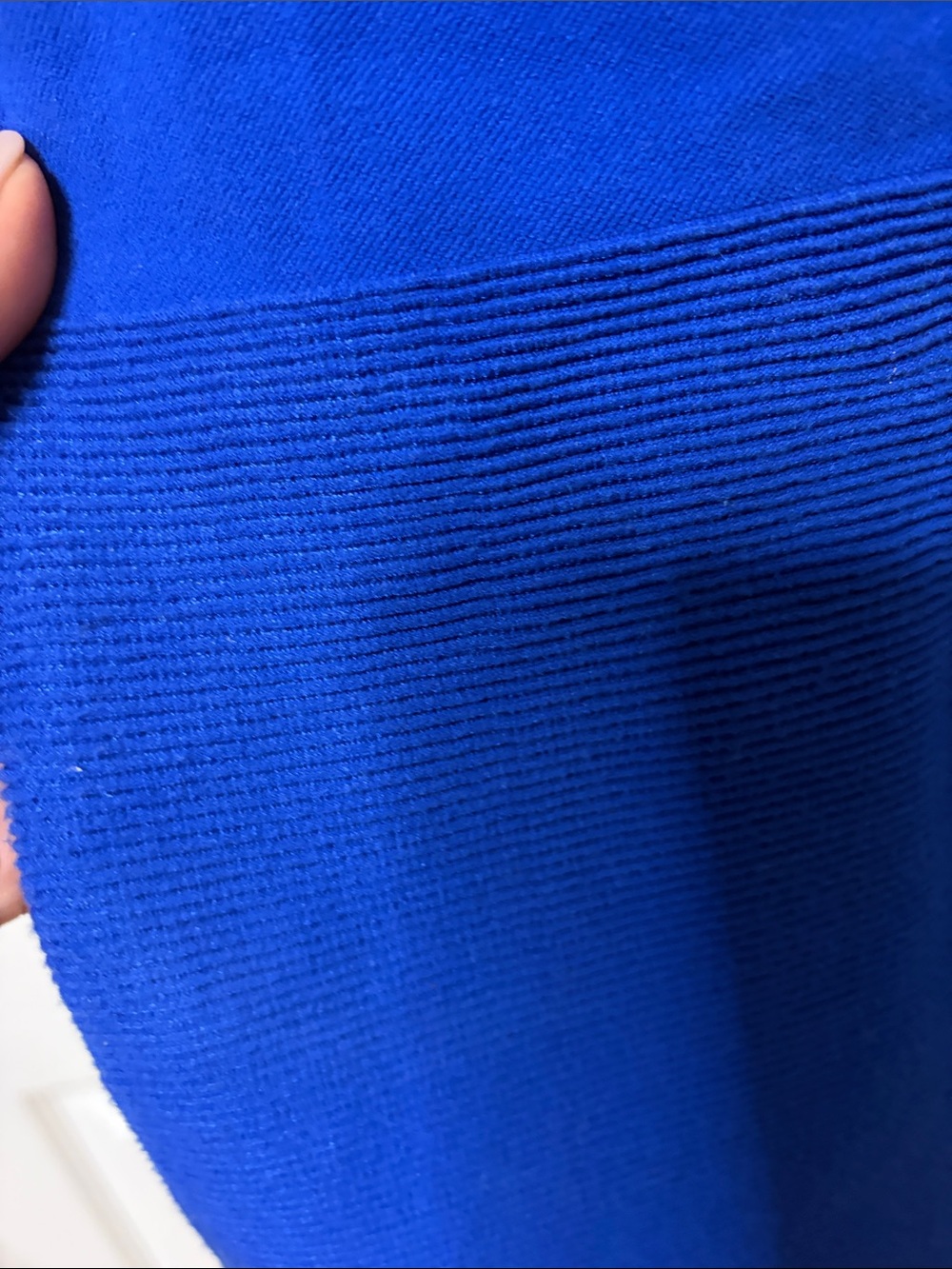 bebe Electric Blue Mini Dress with Strappy Back - Picture 4 of 9